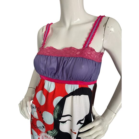 Custo Barcelona 90's y2k graphic face print camisole dress vintage - Picture 5 of 6